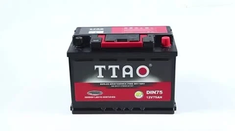 Batterie de voiture sans entretien de longue durée DIN75 de haute qualité