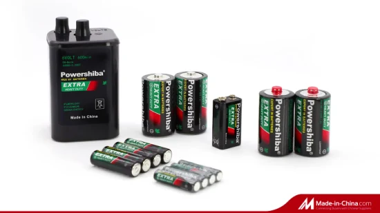 Batterie primaire haute performance R20 Batterie de taille D avec une durée de 500 min